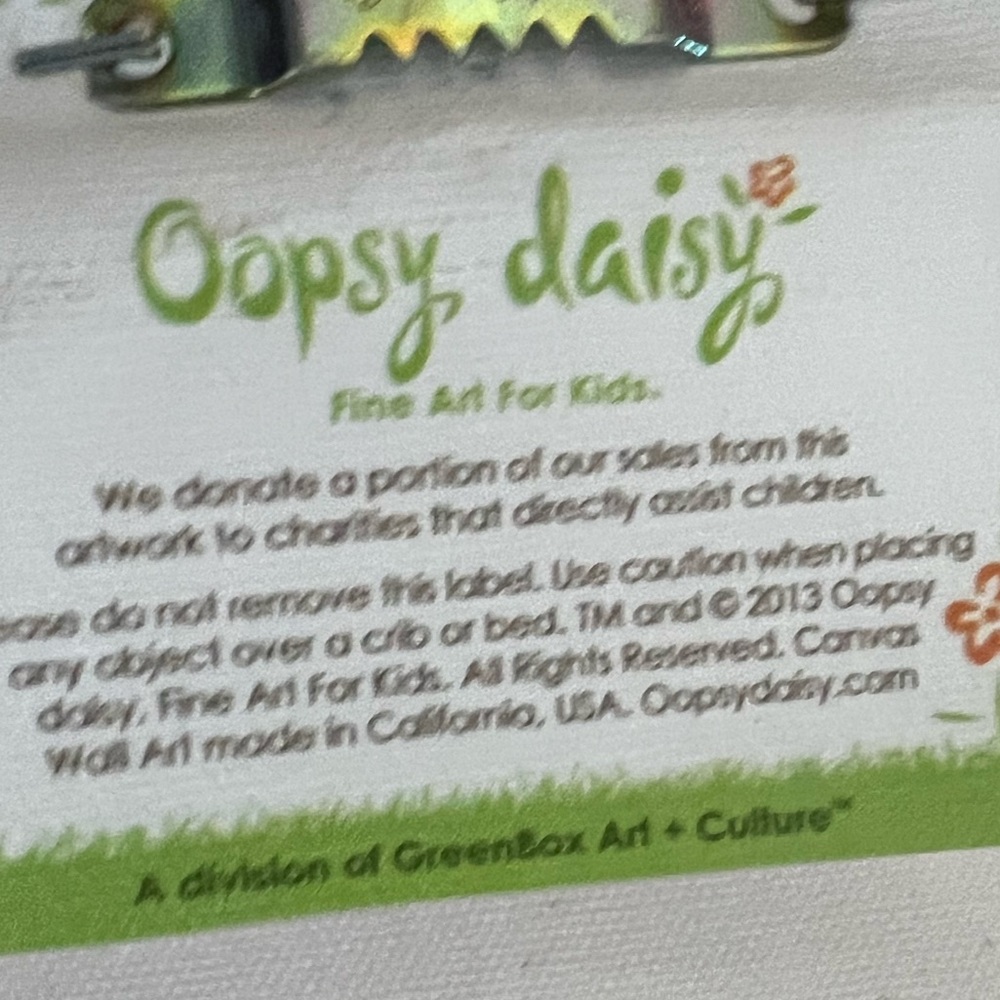 oopsy daisy canvas fine Art For Kids - Picture 3 of 5